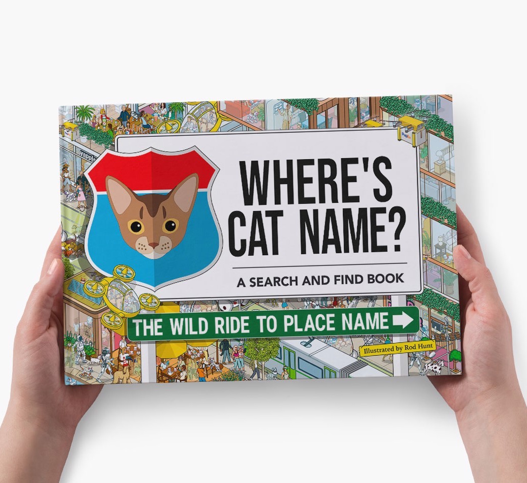 Personalized Cat Book - Where's Your Cat - Wild Ride