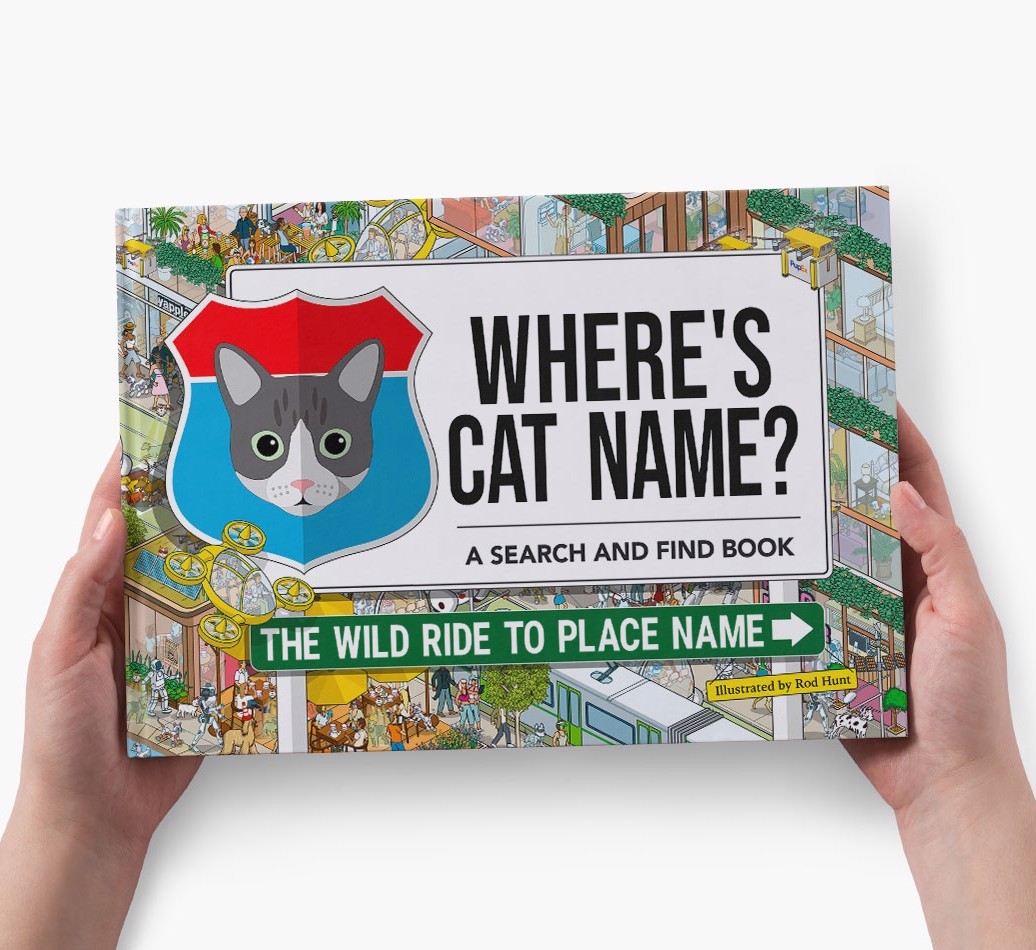 Personalized Cat Book - Where's Your Cat - Wild Ride