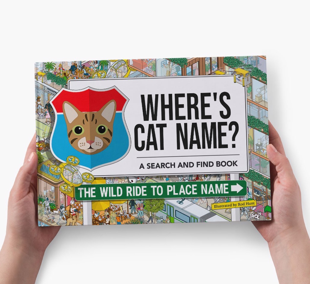 Personalized Cat Book - Where's Your Cat - Wild Ride