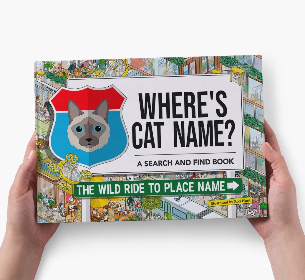 Personalized Cat Book - Where's Your Cat - Wild Ride