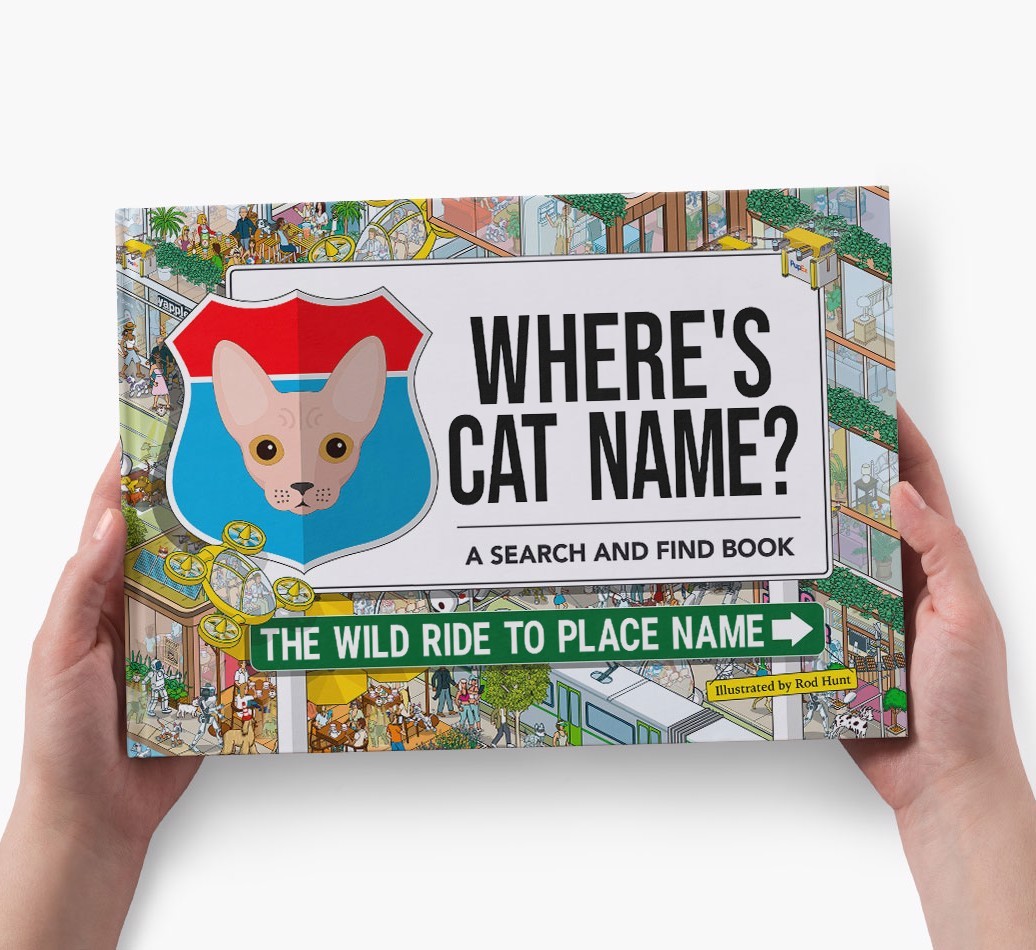 Personalized Cat Book - Where's Your Cat - Wild Ride