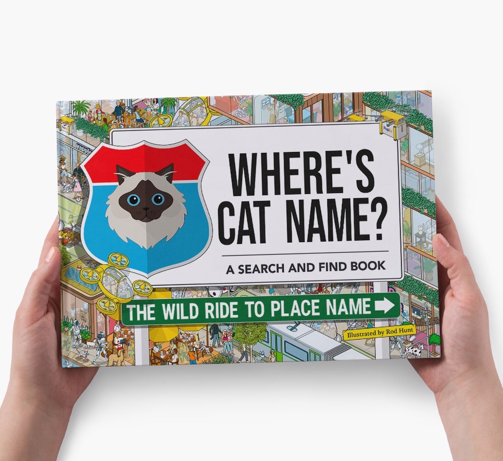 Personalized Cat Book - Where's Your Cat - Wild Ride