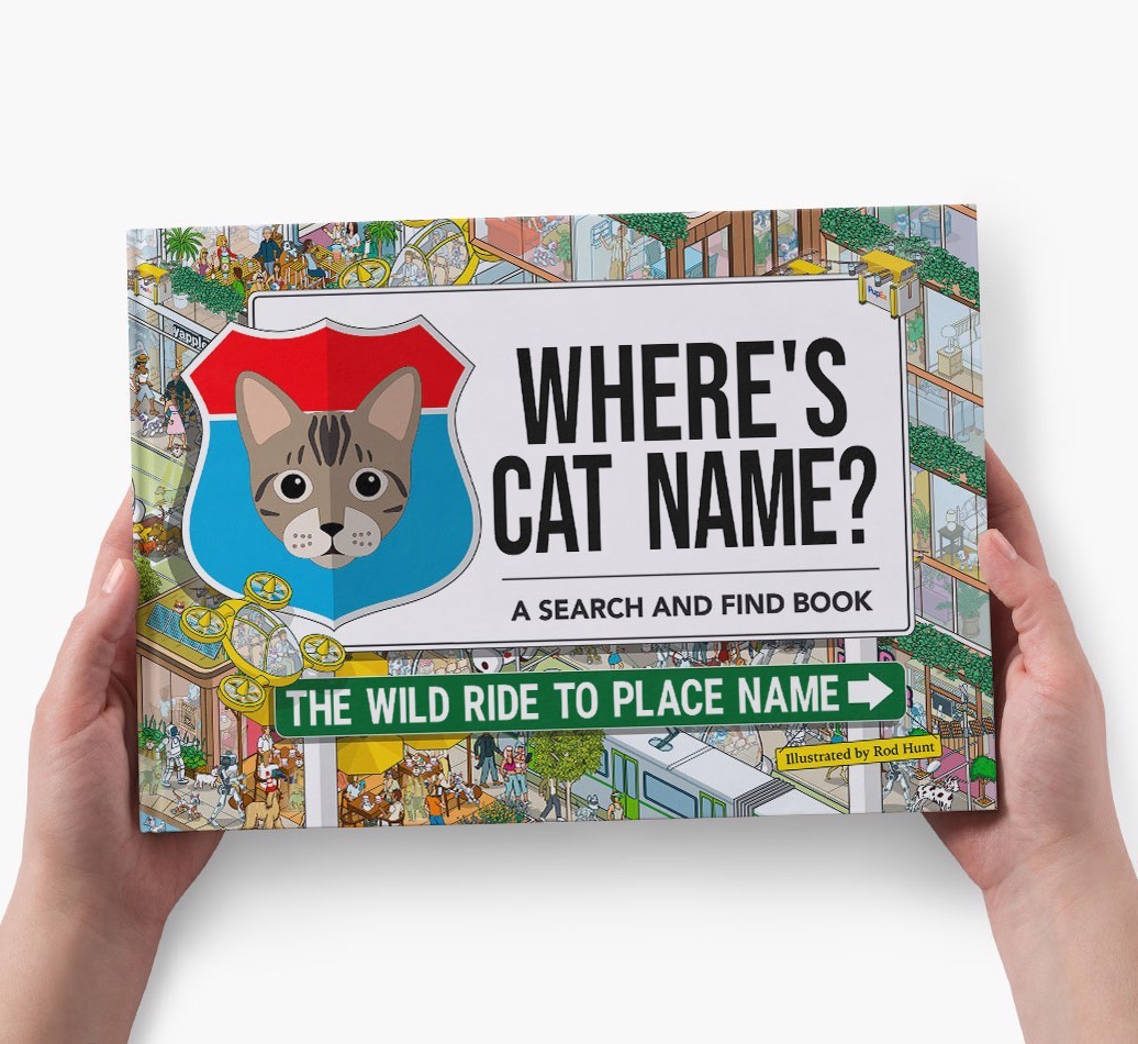 Personalized Cat Book - Where's Your Cat - Wild Ride