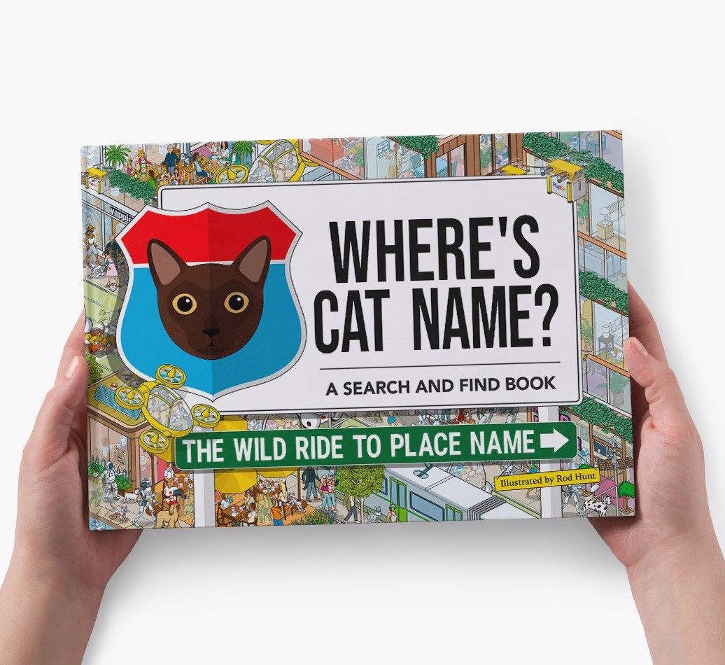 Personalized Cat Book - Where's Your Cat - Wild Ride