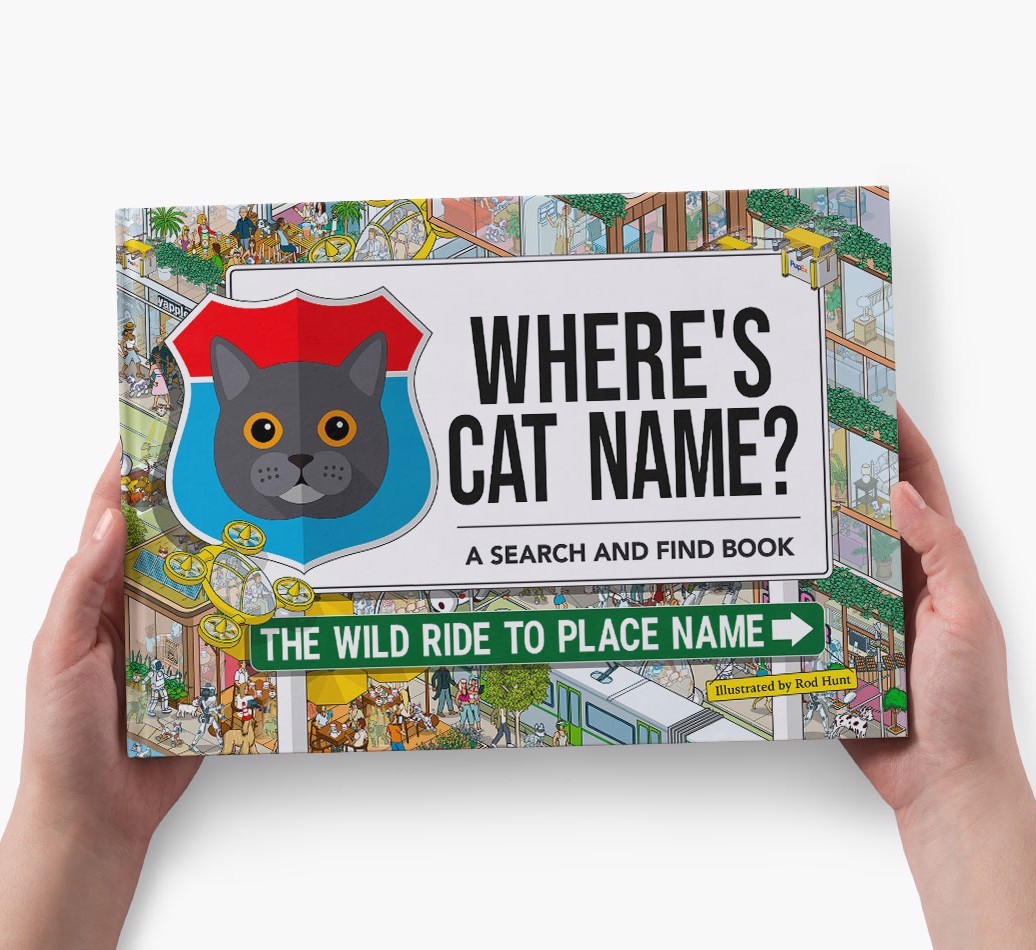 Personalized Cat Book - Where's Your Cat - Wild Ride