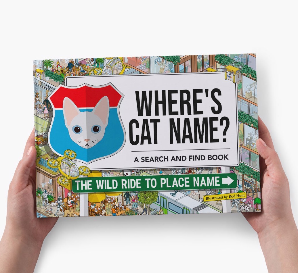 Personalized Cat Book - Where's Your Cat - Wild Ride