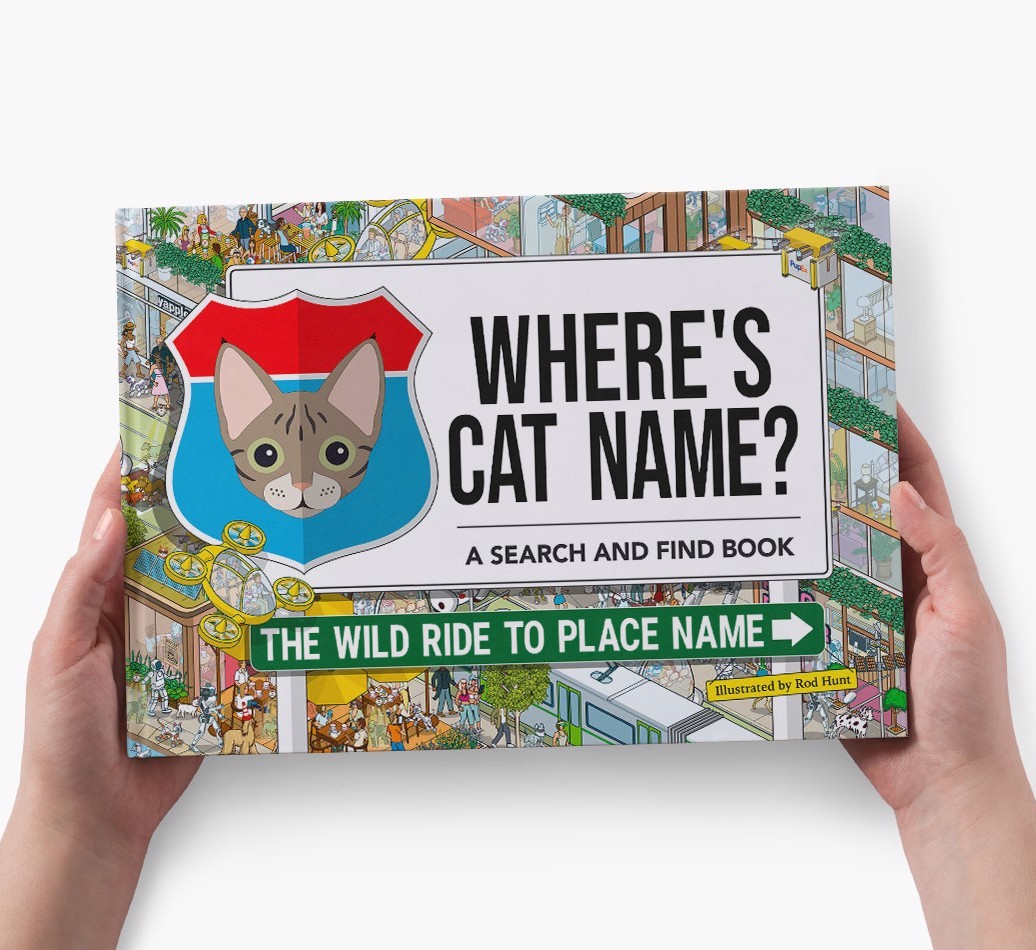 Personalized Cat Book - Where's Your Cat - Wild Ride