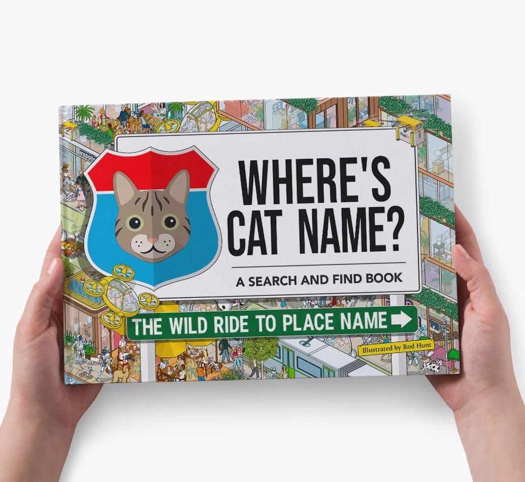 Personalized Cat Book - Where's Your Cat - Wild Ride