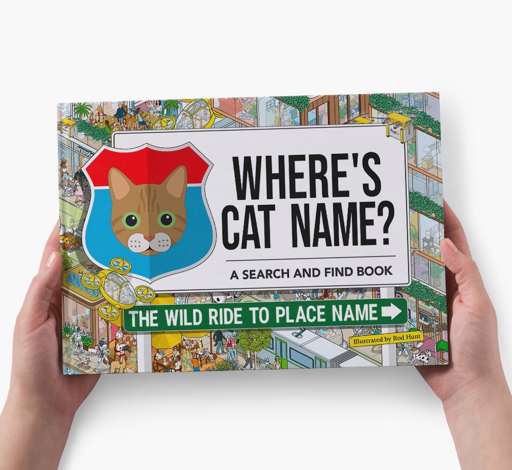 Personalized Cat Book - Where's Your Cat - Wild Ride