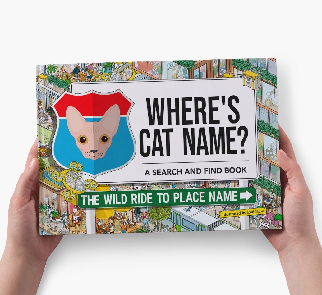 Personalized Cat Book - Where's Your Cat - Wild Ride