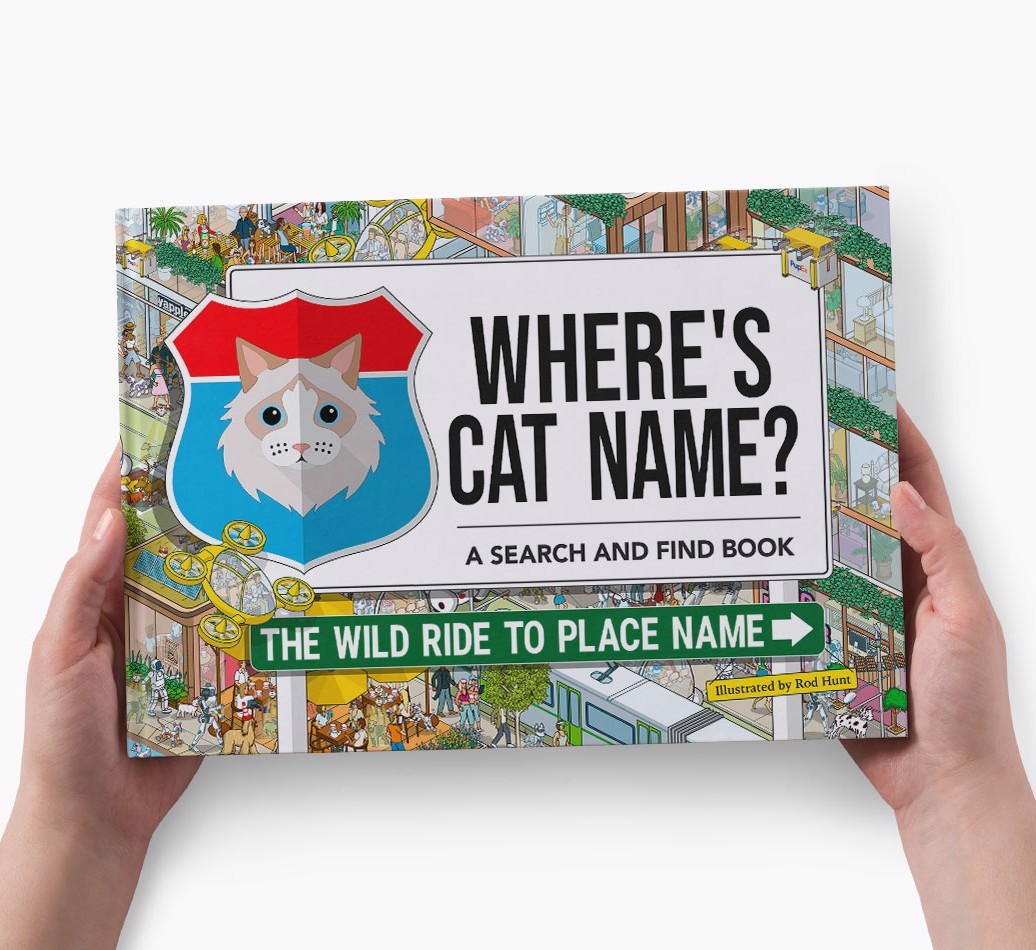 Personalized Cat Book - Where's Your Cat - Wild Ride