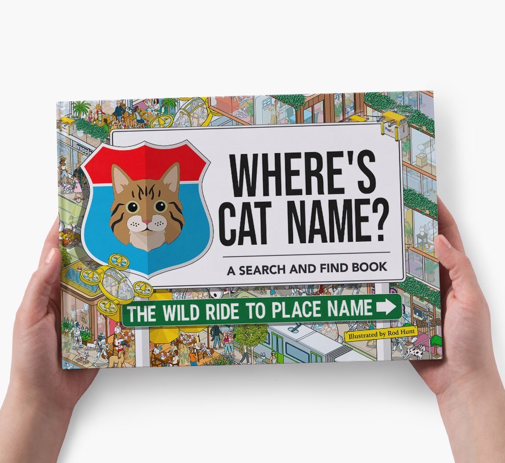 Personalized Cat Book - Where's Your Cat - Wild Ride