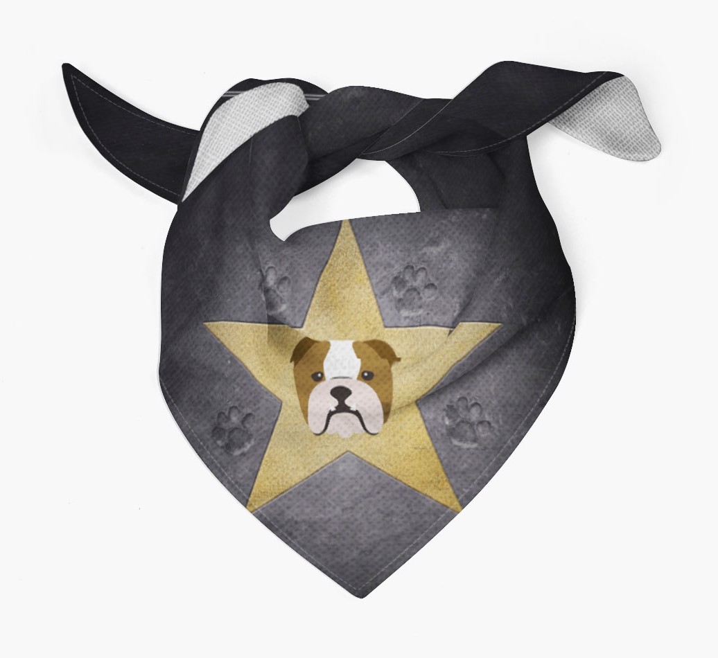 'Star of Fame' - Personalised {breedFullName} Bandana 