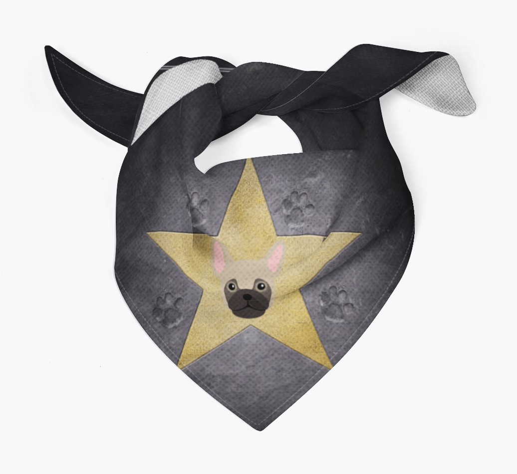 'Star of Fame' - Personalised {breedFullName} Bandana 