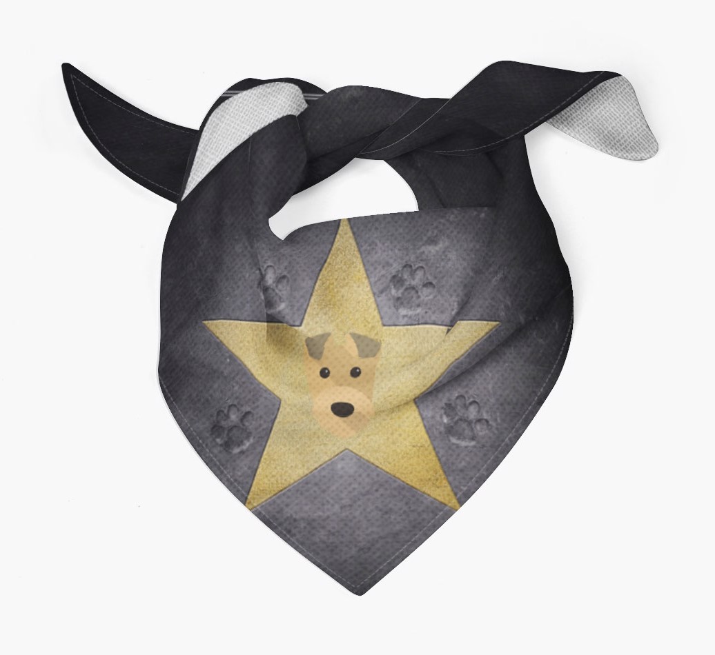'Star of Fame' - Personalised {breedFullName} Bandana 