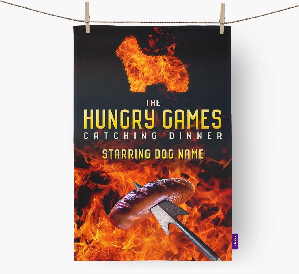 'The Hungry Games' - Personalized {breedFullName} Tea Towel