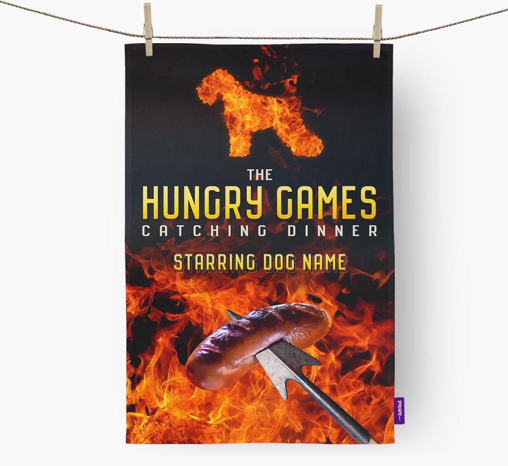 'The Hungry Games' - Personalized {breedFullName} Tea Towel