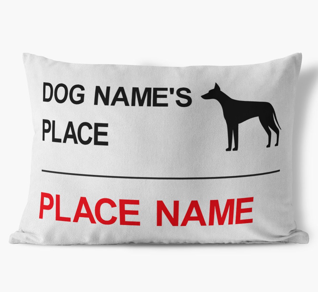 Street Sign: Personalized {breedFullName} Soft Touch Pillow