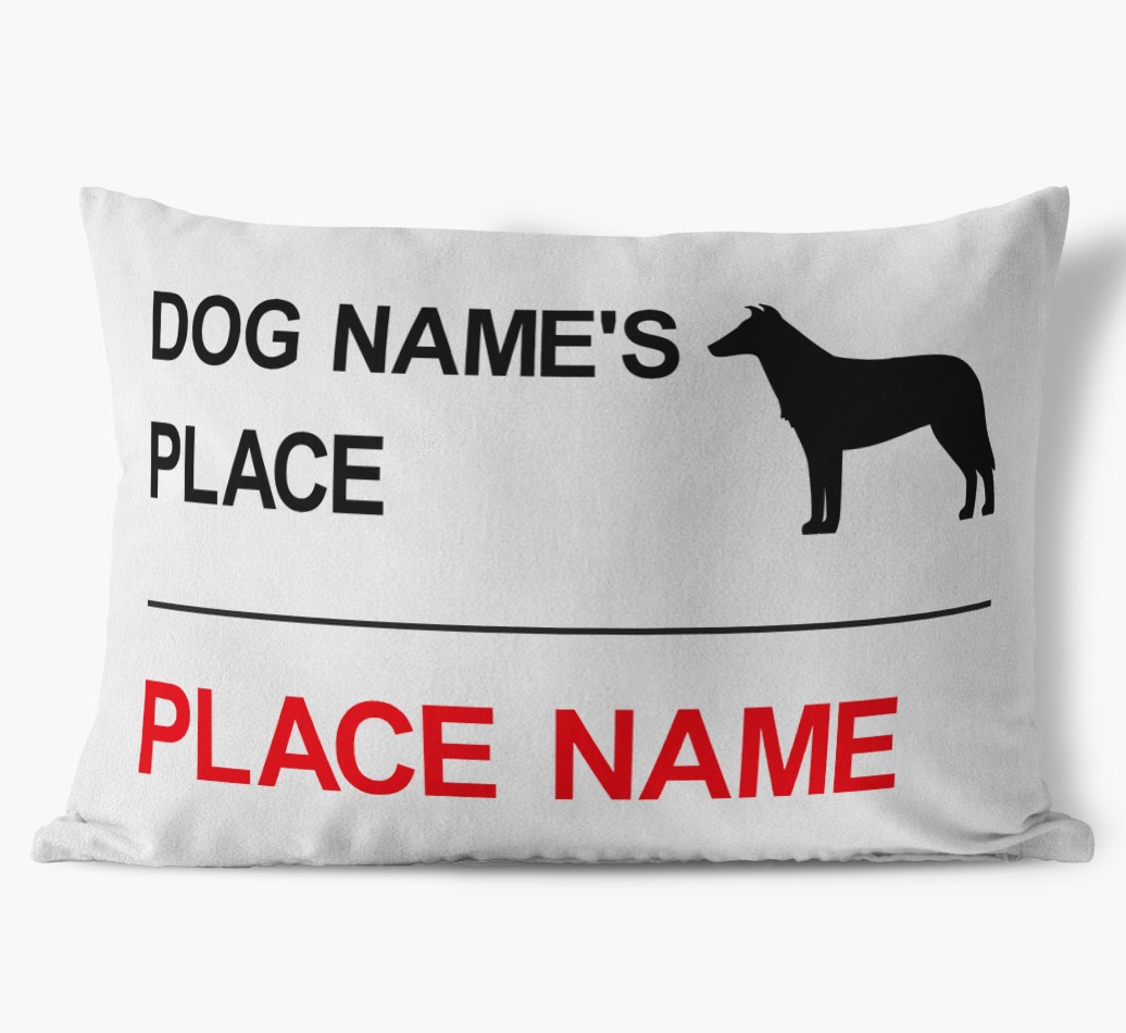 Street Sign: Personalized {breedFullName} Soft Touch Pillow