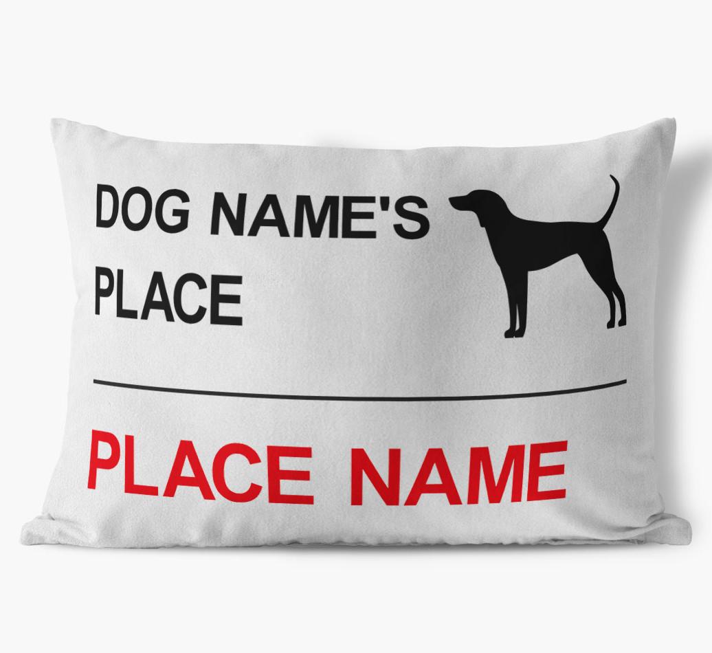 Street Sign: Personalized {breedFullName} Soft Touch Pillow
