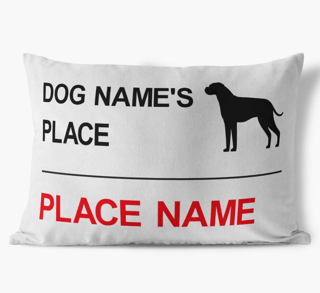 Street Sign: Personalized {breedFullName} Soft Touch Pillow