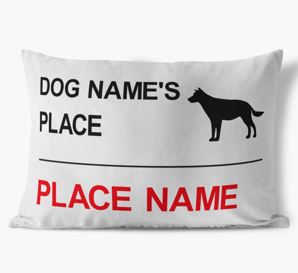 Street Sign: Personalized {breedFullName} Soft Touch Pillow