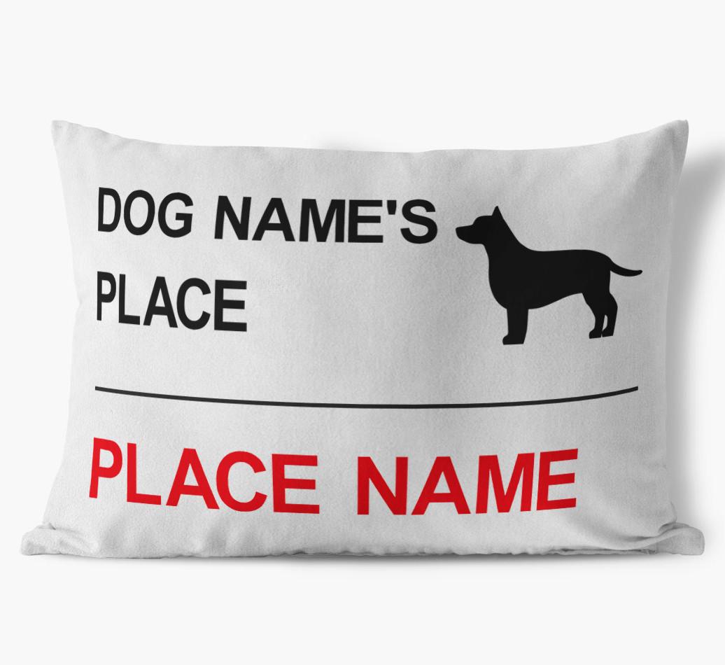 Street Sign: Personalized {breedFullName} Soft Touch Pillow