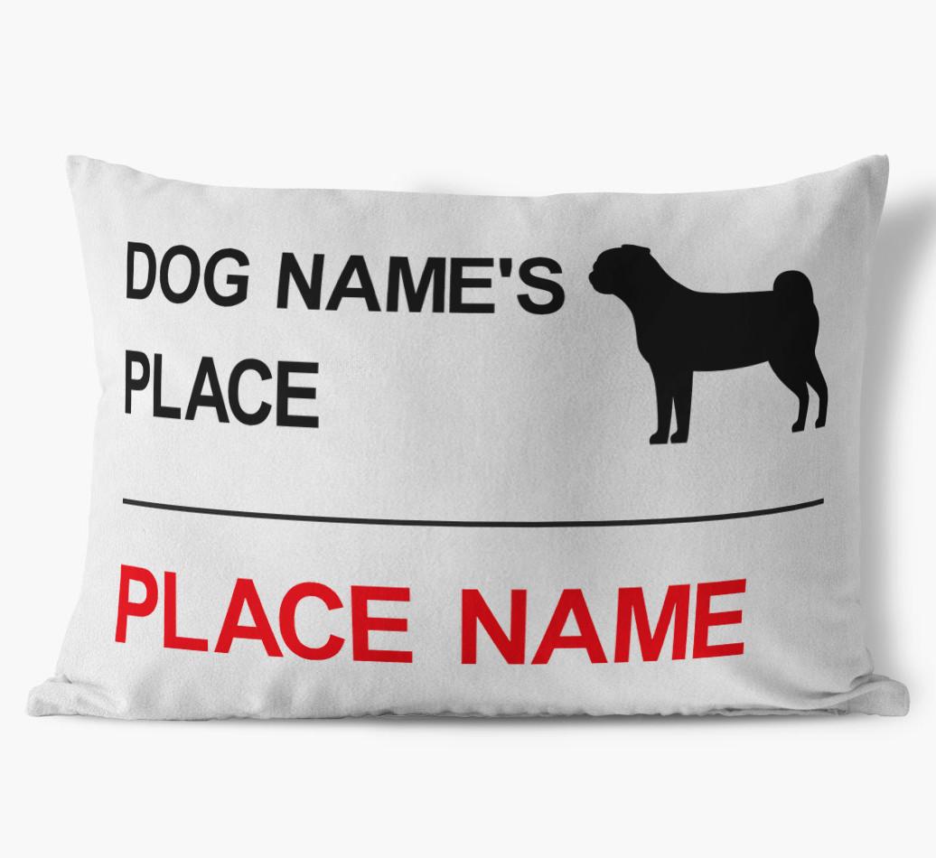 Street Sign: Personalized {breedFullName} Soft Touch Pillow