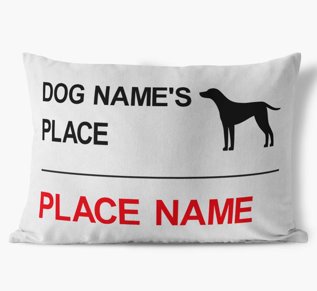 Street Sign: Personalized {breedFullName} Soft Touch Pillow
