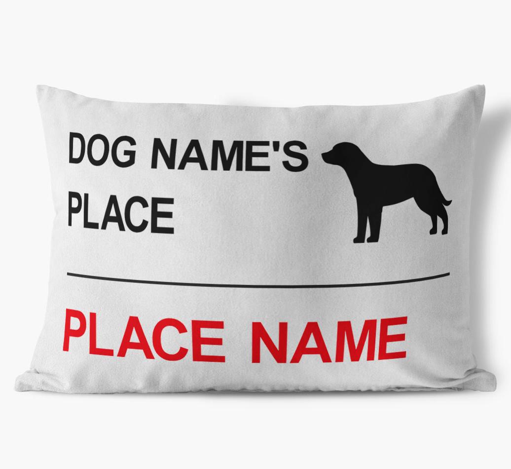 Street Sign: Personalized {breedFullName} Soft Touch Pillow