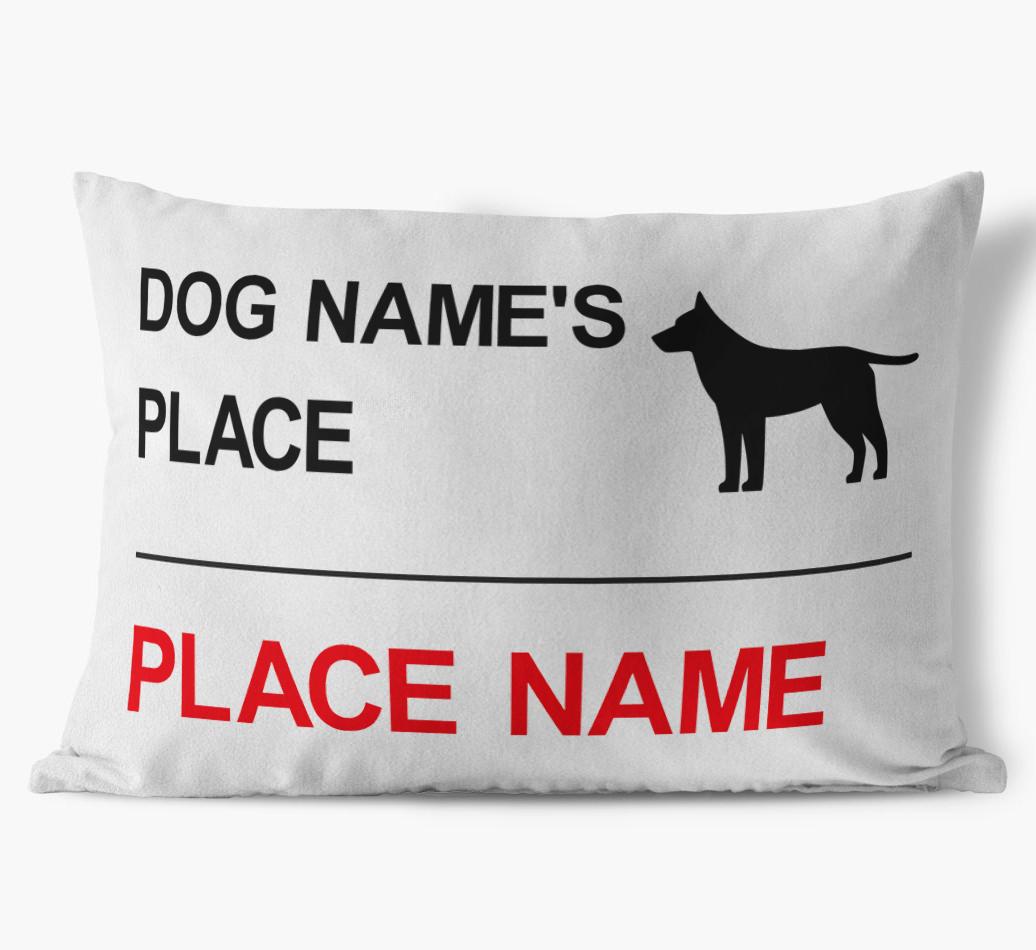 Street Sign: Personalized {breedFullName} Soft Touch Pillow