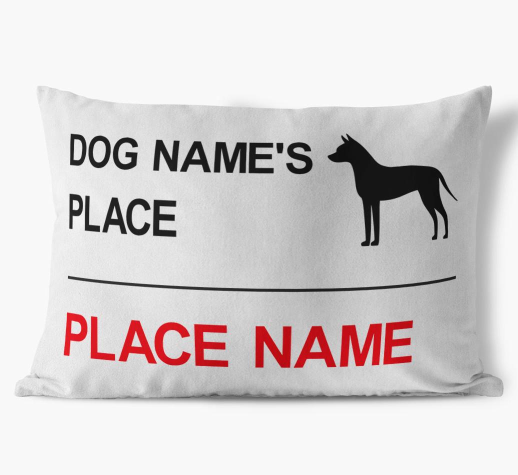 Street Sign: Personalized {breedFullName} Soft Touch Pillow