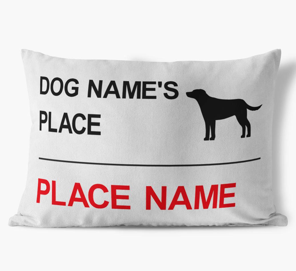 Street Sign: Personalized {breedFullName} Soft Touch Pillow