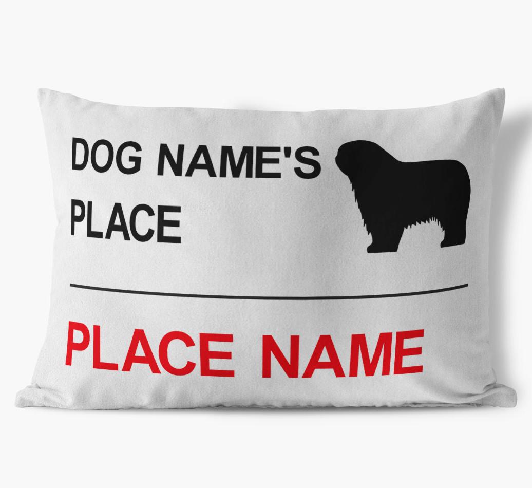 Street Sign: Personalized {breedFullName} Soft Touch Pillow