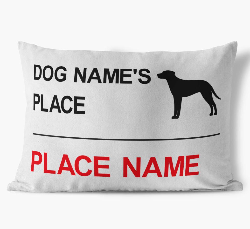 Street Sign: Personalized {breedFullName} Soft Touch Pillow