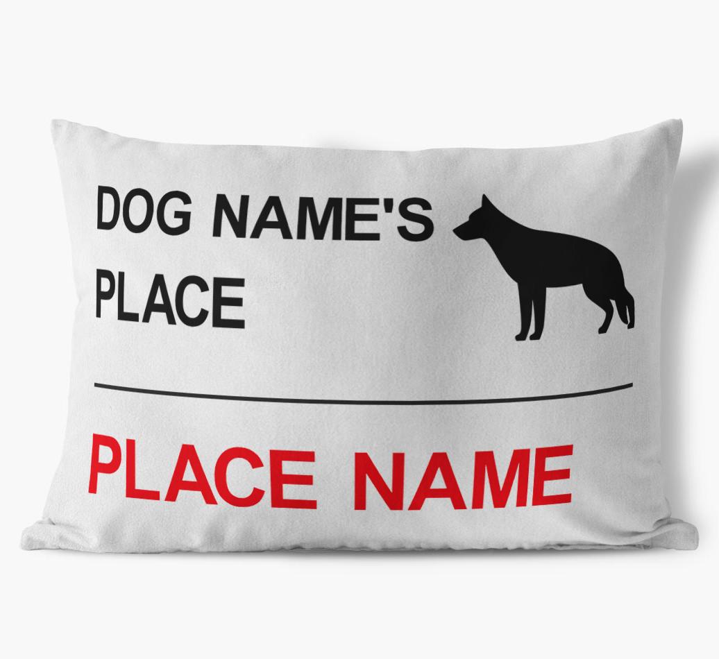 Street Sign: Personalized {breedFullName} Soft Touch Pillow