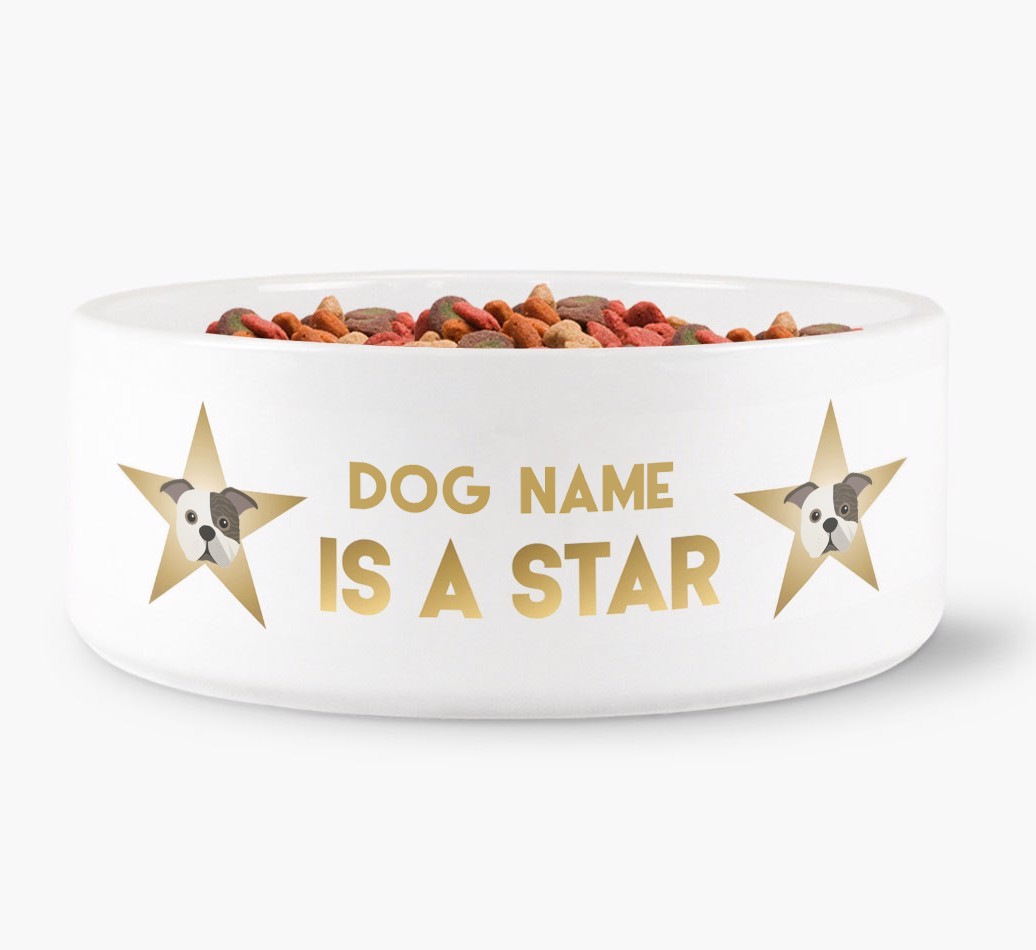 'Dog is a Star' - Personalised Dog Bowl for your {breedFullName}