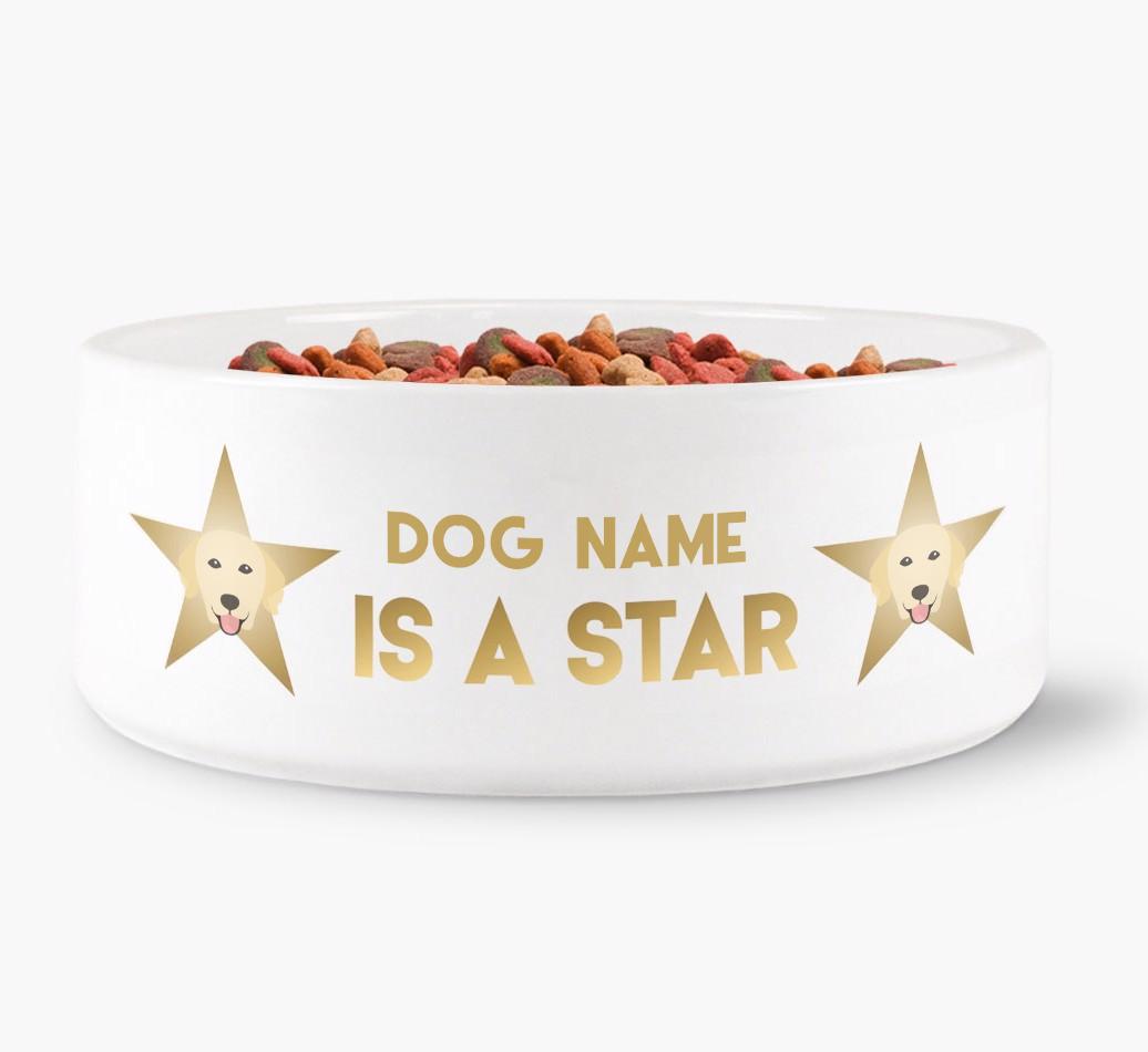 'Dog is a Star' - Personalized Dog Bowl for your {breedFullName}