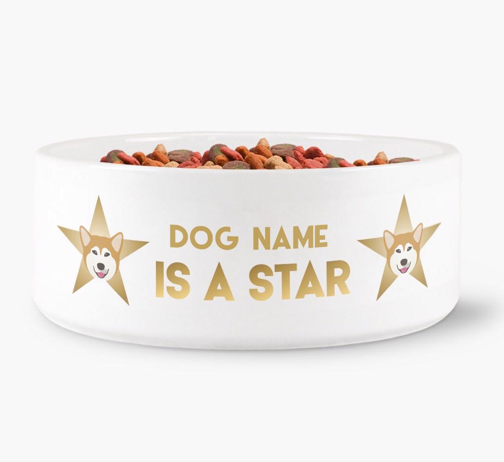 'Dog is a Star' - Personalized Dog Bowl for your {breedFullName}