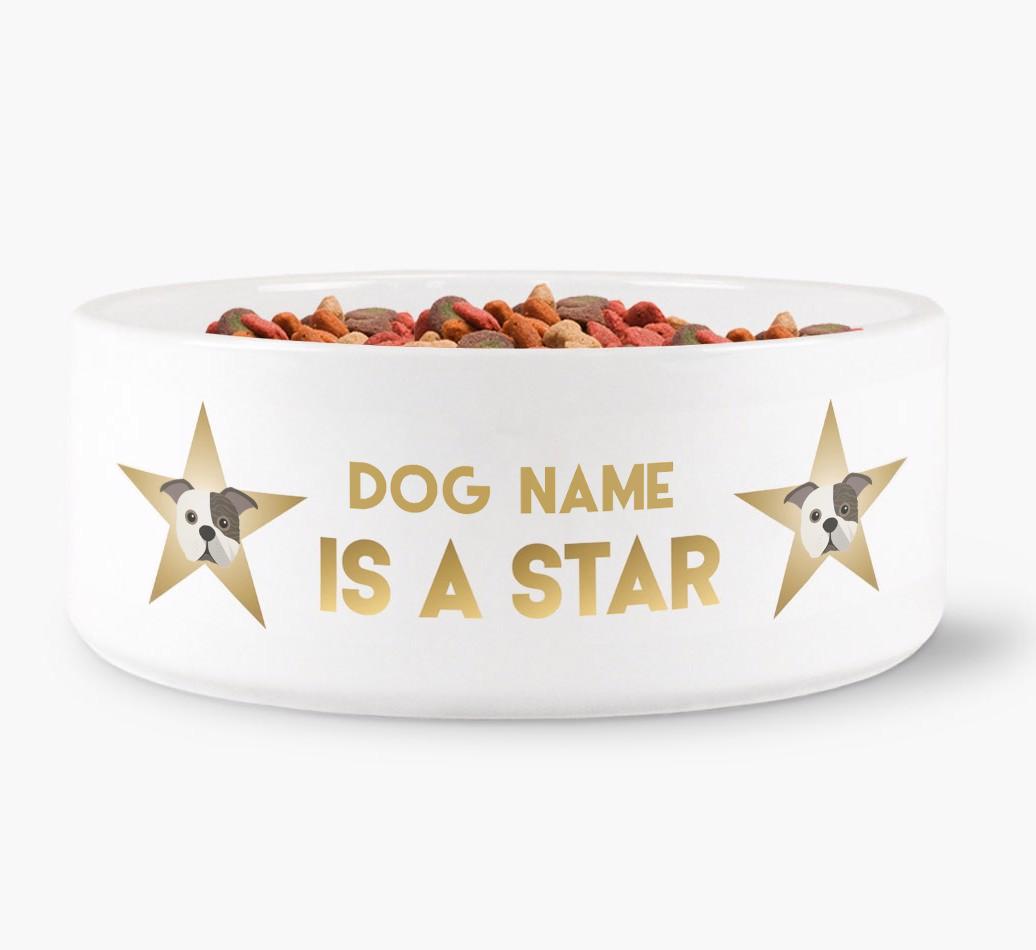 'Dog is a Star' - Personalized Dog Bowl for your {breedFullName}