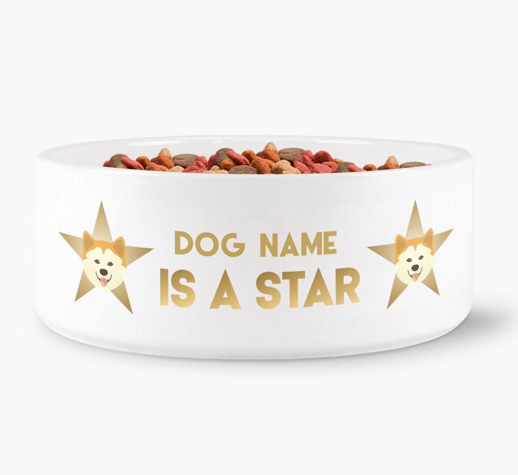 'Dog is a Star' - Personalized Dog Bowl for your {breedFullName}