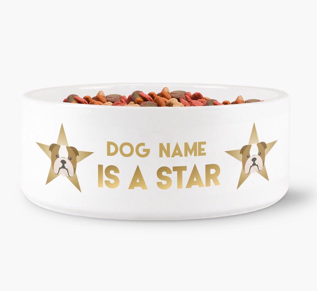 'Dog is a Star' - Personalized Dog Bowl for your {breedFullName}