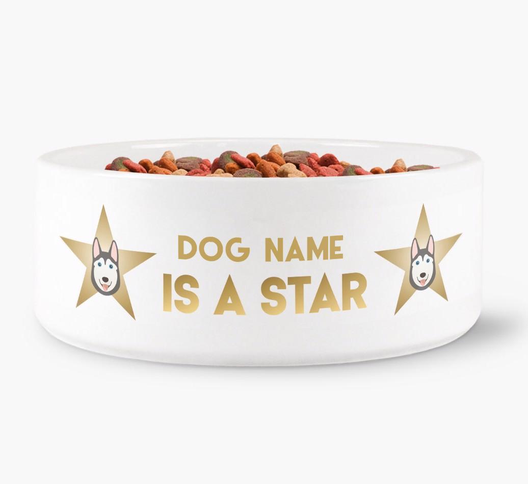 'Dog is a Star' - Personalized Dog Bowl for your {breedFullName}
