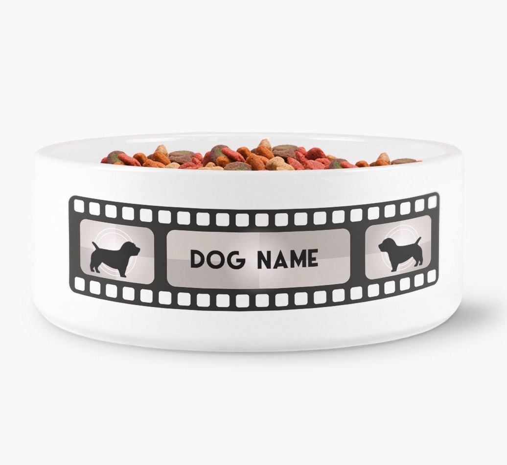 'Movie Reel' - Personalised Dog Bowl for your {breedFullName}