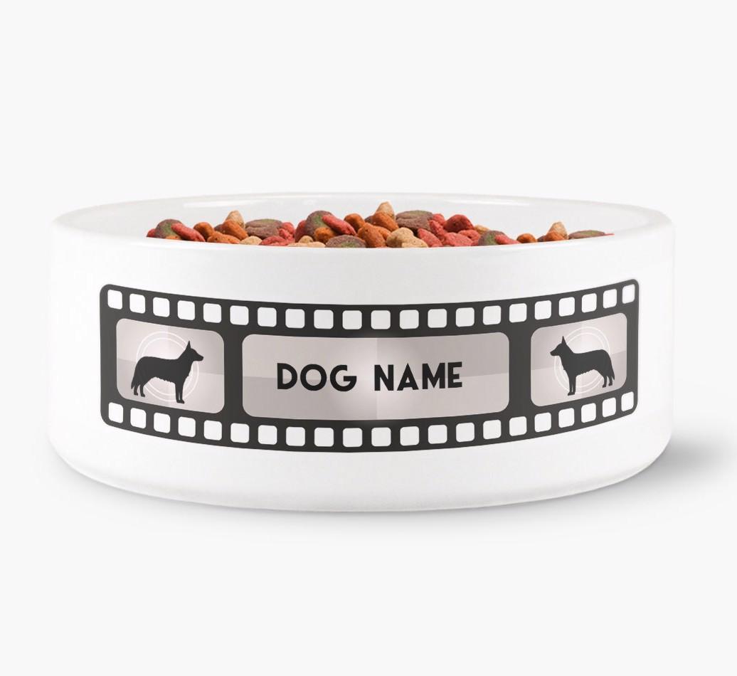 'Movie Reel' - Personalised Dog Bowl for your {breedFullName}