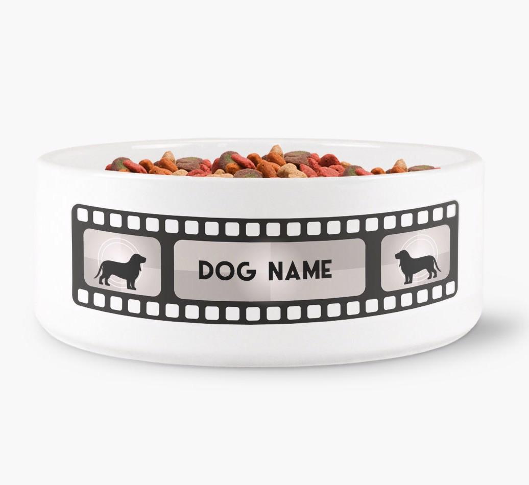 'Movie Reel' - Personalised Dog Bowl for your {breedFullName}