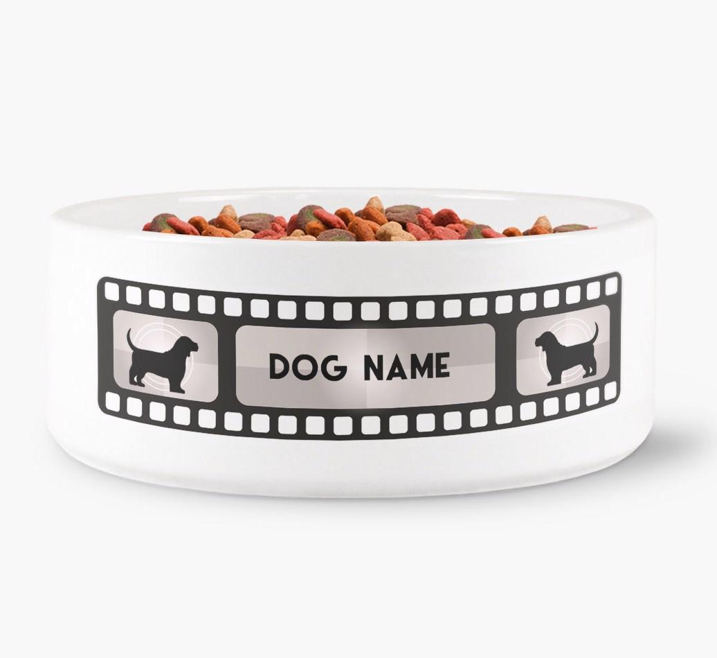 'Movie Reel' - Personalised Dog Bowl for your {breedFullName}