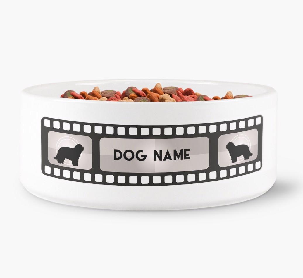 'Movie Reel' - Personalised Dog Bowl for your {breedFullName}