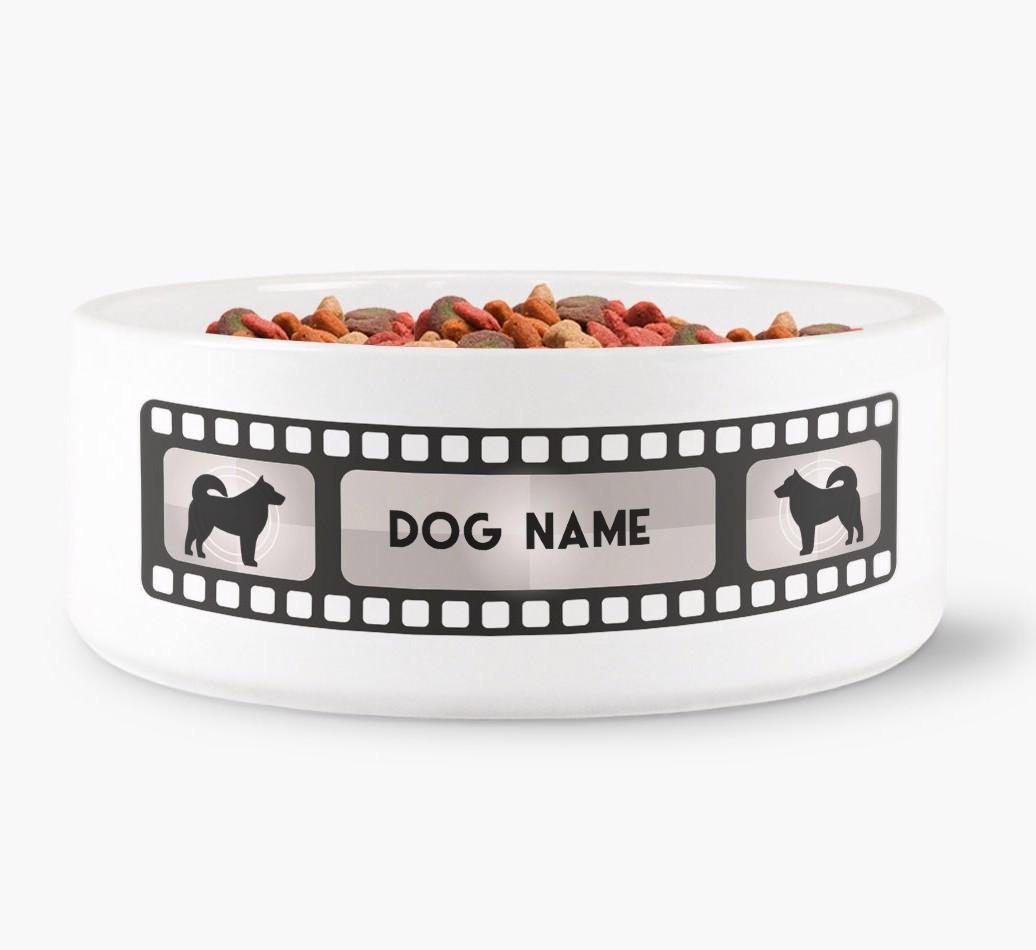 'Movie Reel' - Personalised Dog Bowl for your {breedFullName}