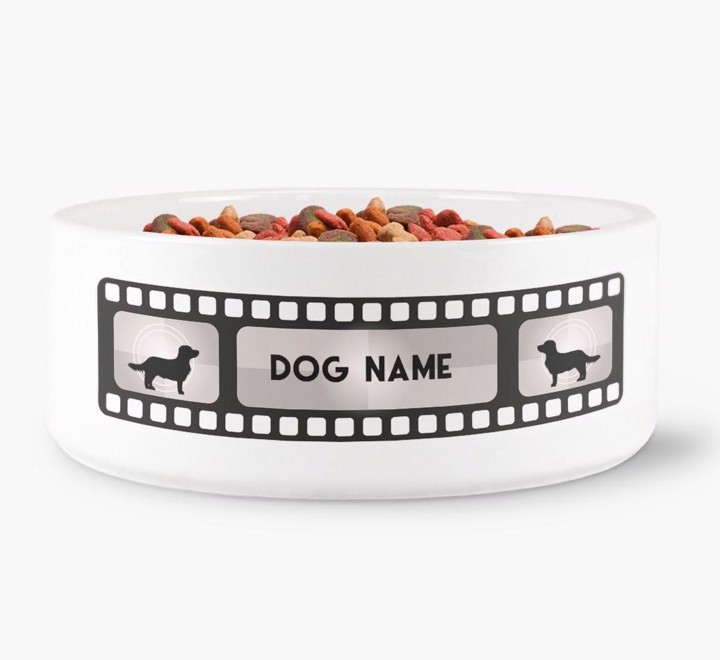 'Movie Reel' - Personalised Dog Bowl for your {breedFullName}